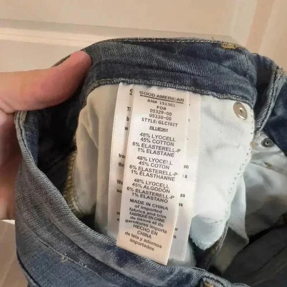 304 Good American GOOD LEGS SKINNY CROPPED JEANS Size 0/25 - Picture 4 of 4